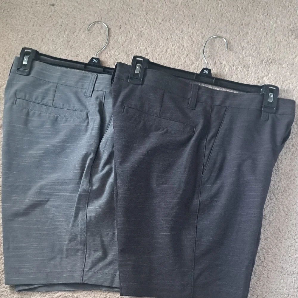 Apt. 9 Gray and Black Flat Front Dress Shorts NWT 2 for Less than 1 - Picture 1 of 4
